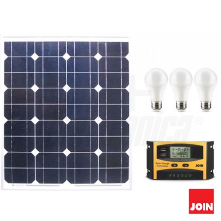 Kit Fotovoltaico 50W 12V s/ bateria Join