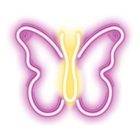 Luz LED Neon em Forma de Borboleta