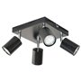 Candeeiro LED Teto/Parede 4X50W 140Mm Preto ADVIti