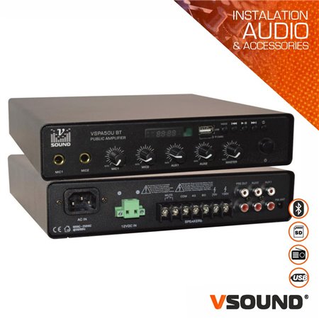 Sistema Amplificado 50W USB/MP3/BT/FM Vsound