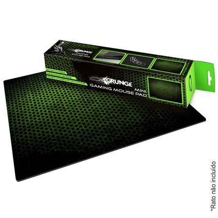 Tapete p/ Rato Gamers M 30X24 Verde e Preto