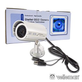 Câmara Preto/Branco Cilíndrica c/ 12 LEDS e Ir Velleman Câmara Preto/Branco Cilíndrica c/ 12 LEDS e Ir Velleman