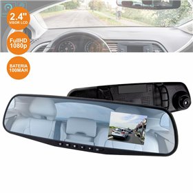 Câmara Vigilância FHD 1080P Espelho Retrovisor Automóvel 2.4 Câmara Vigilância FHD 1080P Espelho Retrovisor Automóvel 2.4