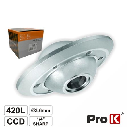 Câmara Vigilância CCD Cores 420L 1/4" Sharp Oculo/Porta Prok