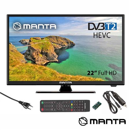 TV LCD 22" FHD HDMI USB 230/12V Manta