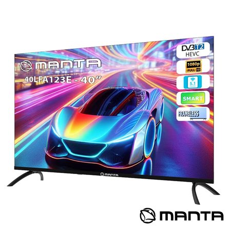 Smart TV DLED Frameless 40" FHD HDMI DVB-T2/T/C Manta