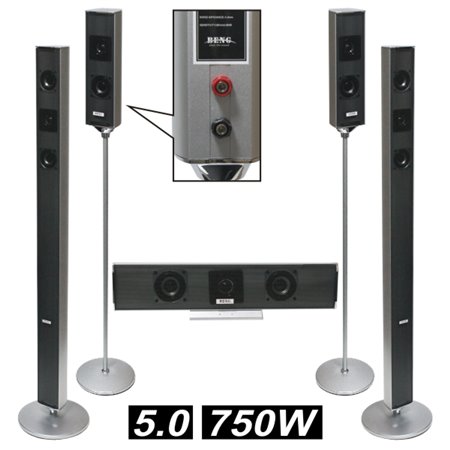 Conjunto Passivo Home Theater 5.0 Slim 750W Beng