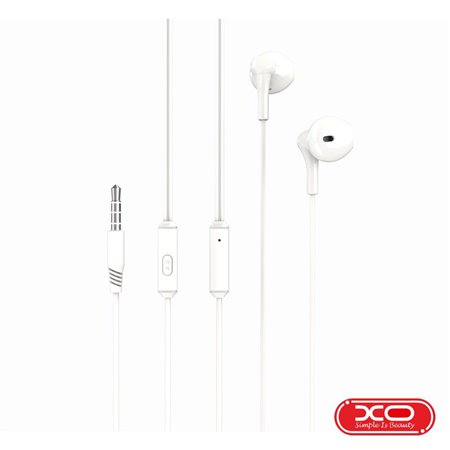 Auscultadores Stereo c/ Microfone Jack 3.5Mm Branco XO