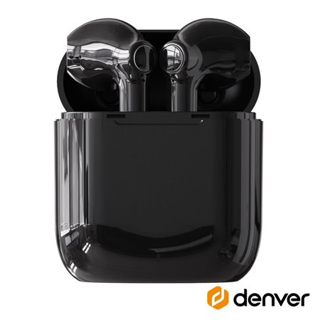 Auriculares Earbuds TWS Bluetooth V5.0 Preto Denver