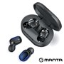 Auscultadores Earbuds Bluetooth TWS Preto Manta