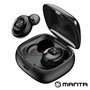 Auscultadores Earbuds TWS Bluetooth 5.0 Preto Manta