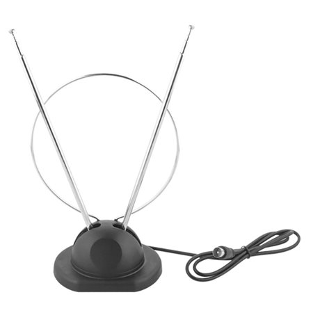 Antena Telescópica Gêmea de TV c/ Suporte