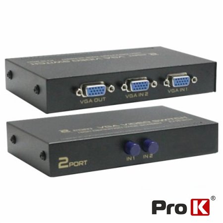 Distribuidor Comutador VGA 2 Entradas 1 Saída Prok