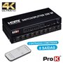 Distribuidor HDMI Amplificado 2 Entrada 8 Saídas 4K Prok