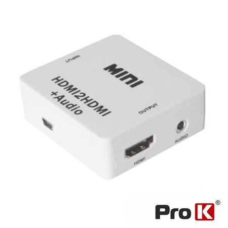 Conversor HDMI - HDMI Amplificado Saída áudio Spdif Prok