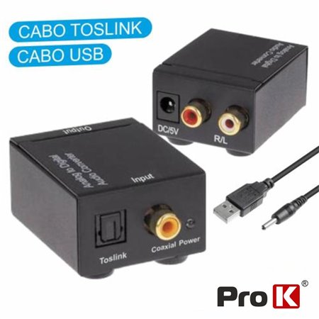 Conversor Audio Toslink-Rca Prok