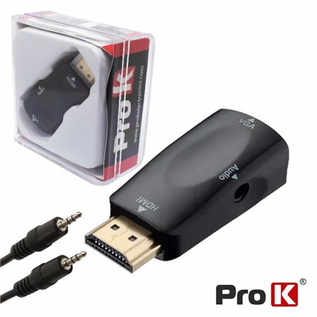 Conversor HDMI - VGA c/Audio Prok