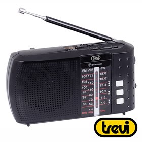 Rádio Portátil Am/FM/BT Clássico Preto Trevi