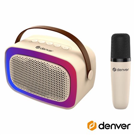 Coluna Bluetooth Portátil c/ Micro 100W AUX/USB/SD/BT Denver