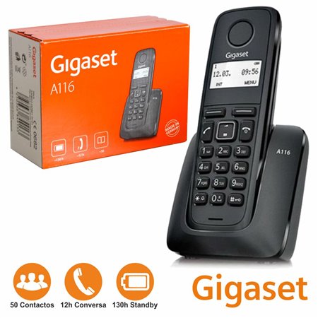 Telefone s/ Fios A116 Preto Gigaset