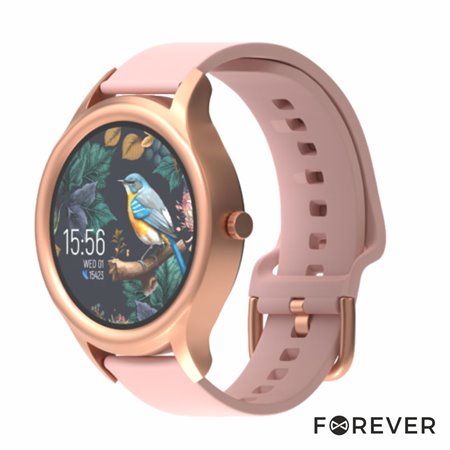 Smartwatch p/ Android Ios Preto Forevive3 Rose Gold Forever