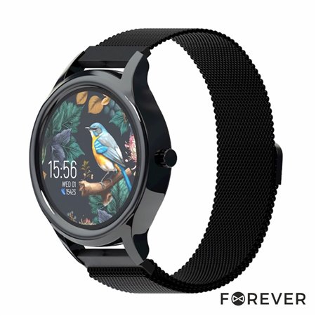 Smartwatch p/ Android Ios Preto Forevive3 Preto Forever