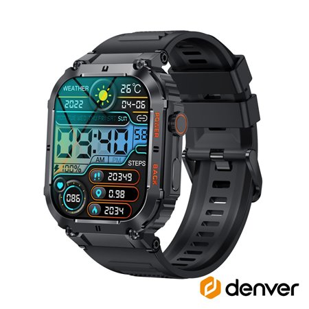 Smartwatch p/ Android Ios Preto Denver