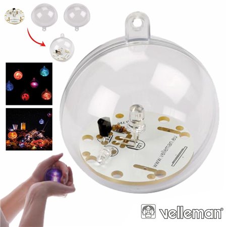 Kit Bola LED RGB c/ Sensor Luz Exterior Velleman