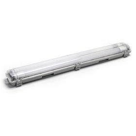 Armadura T8 c/ 2 Lâmpadas LED Tubular 2X9W 60cm 6500K IP65 Armadura T8 c/ 2 Lâmpadas LED Tubular 2X9W 60cm 6500K IP65