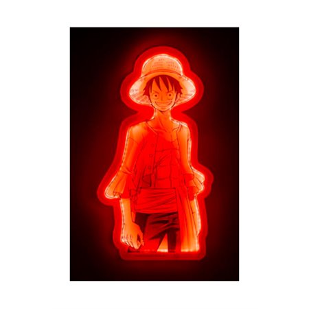 Mural de lâmpada neon teknofun madcow entretenimento one piece luffy 30 cm