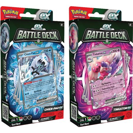 Jogo de cartas Pokémon tcg ex battle deck chien - pao - tinkaton