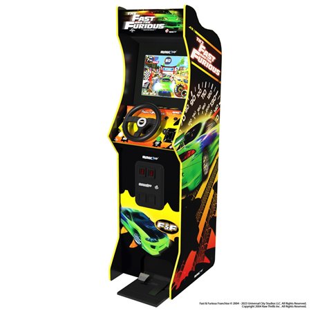 Máquina de arcade arcade 1 up de corrida de luxo - velozes e furiosos