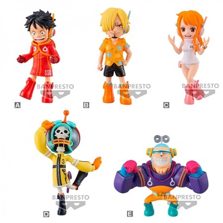 Banpresto cabeça de ovo colecionável mundial de uma peça 1 figura de unidade aleatória de 7 cm