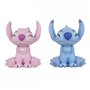 Pacote de 2 figuras flocadas enesco Disney Stitch e Angel Kiss