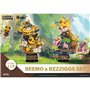 Conjunto de 2 figuras besta reino dstage liga das lendas beemo e bzzziggs