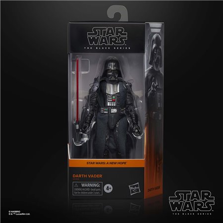 Hasbro star wars uma nova esperança a figura de darth vader da série negra