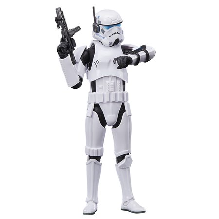 Hasbro star wars a figura do microfone do soldado da cicatriz da série negra