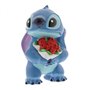 Figura Enesco Disney Lilo & Stitch Stitch com buquê de rosas