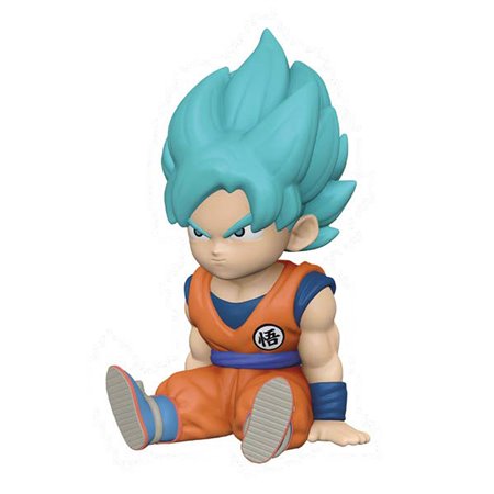 Plastoy cofrinho figura dragon ball super saiyan azul filho goku