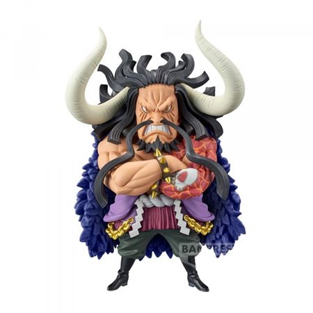 Figura banpresto one piece mega mundo figura colecionável kaido das feras 13cm