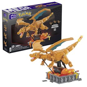 Mattel mega construx motion figure pokemon motion charizard 1664 peças