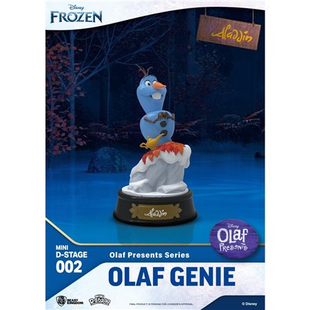 Figura Beast Kingdom Minidstage Disney Olaf apresenta Genie Olaf