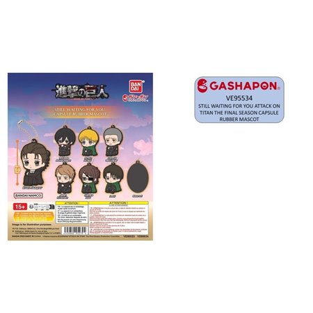 Conjunto de figuras de gashapon bandai lote 40 itens ainda esperando por seu ataque ao titã t