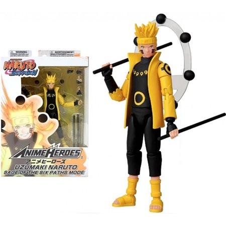 Figura bandai naruto shipudden anime heróis uzumaki naruto modo sábio dos seis caminhos