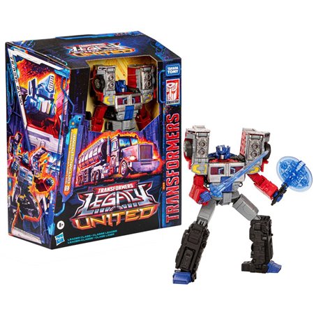 Figura transformadores hasbro legalmente unidos classe líder optimus prime