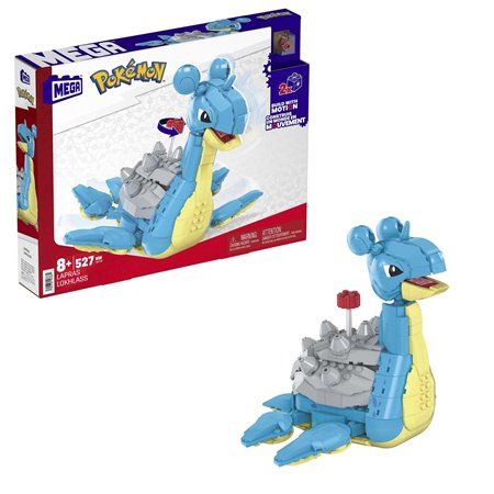 Figura Mattel Mega Construx Pokémon Lapras 527 peças