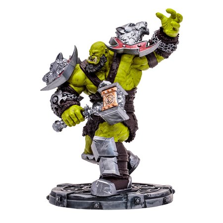 Figura mcfarlane brinquedos world of warcraft orc guerreiro e orc shaman raro 15 cm