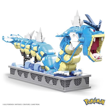 Figura Mattel mega construx motion pokémon gyarados 2186 peças