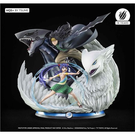 Tsume Arts Fairy Tail Gajeel & Wendy Estátua Resina Figura Escala 1 - 4 HQS +