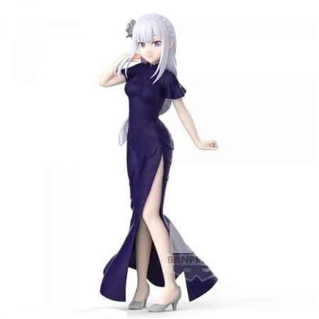 Figura Banpresto re: zero começando a vida em outro mundo glitter e glamour emilia 24cm